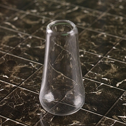 Прозрачный Стеклянная ваза миниатюрные украшения, аксессуары для домашнего кукольного домика с микро-ландшафтом, притворяясь опорными украшениями, прозрачные, 16x32 мм