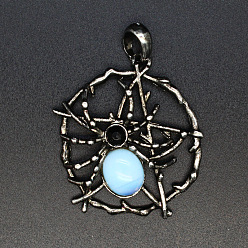 Опал Opalite подвески, паук, 37x43 мм