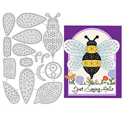 Bees Углеродистая сталь разрезает трафареты, для diy scrapbooking, Фотоальбом, декоративная бумага для тиснения, Пчелы, 157x104x0.8 мм