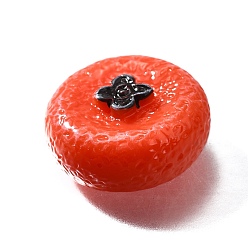 Other Fruits Симпатичный мини-мультяшный фруктовый сериал непрозрачная смола декоден кабошоны, хурма, 22.5x10.5 мм