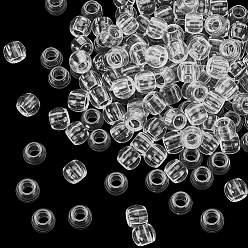 Прозрачный 200шт. пластиковые дреды бусины украшения для волос, прозрачные, 12x9.5~10 мм