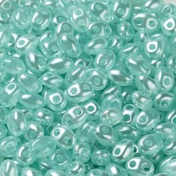 Turquoise Opaque ABS Beads, Oval, Turquoise, 6x4.5x3.3mm, Hole: 1.2mm, about 14516pcs/500g