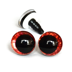 Красный Пластиковый безопасный глазок для корабля, с распоркой, пу кольцо, для поделок куклы игрушки кукольные плюшевые животные изготовление, красные, 25 мм