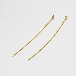 Золотой Латунный штифт, золотые, 61 мм, отверстия: 2 мм, контактный: 0.8 мм, о 2270шт / 500g