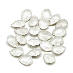 Кристалл Сделай сам указал назад k 9 стеклянные кабошоны со стразами, случайный цвет с задней крышкой или необработанный (без покрытия), стиль мокко, граненые, слеза, кристалл, 10x7x4.5 мм