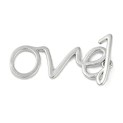 Платина Латуни Переключить застежками, без кадмия, без никеля и без свинца, буквы, платина, бар: 13.5x4x3.5 mm, отверстие : 1.2 мм, Письмо: 8.5x26x1.5 мм, отверстие : 1.2 мм