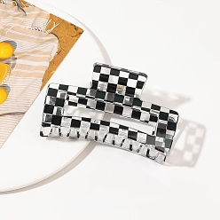 Tartan Пластиковые заколки-коготь для волос для женщин и девочек, шотландка, 85x48x40 мм