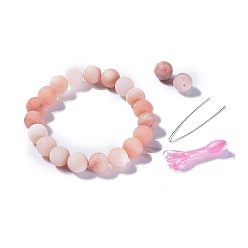 Jade Natürliche Jade Perlen Armbänder dehnen, mit elastischem Faserdraht und Verpackungsbox, 2-1/8 Zoll (5.3~5.4 cm)