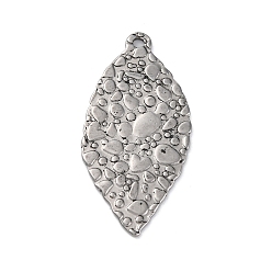 Античное Серебро 304 подвески из нержавеющей стали, , лист прелести, античное серебро, 37x18x1~2 мм, отверстие : 1.6~1.8 мм