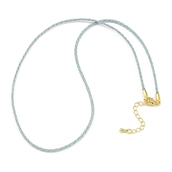 Небесно-голубой 2мм нейлоновый плетеный шнур для изготовления ожерелий, с латунными выводами и 202 застежками из лобстера из нержавеющей стали, золотые, долговечный, стойки покрытие, голубой, 17.72 дюйм (45 см)