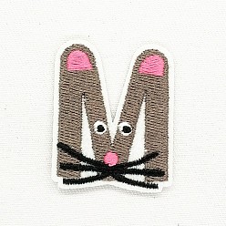 Letter M Computerized Embroidery Cloth Iron on/Sew on Patches, Costume Accessories, Appliques, Letter, Camel, Letter.M, 42x33mm
