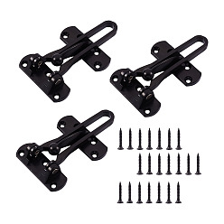 Electrophoresis Black Дверной замок из цинкового сплава, противоугонная застежка, аксессуары для задней блокировки, электрофорез черный, 100x63x21 мм, отверстие : 4.5 мм