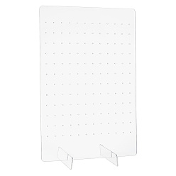 Прозрачный Прямоугольные прозрачные акриловые подставки для сережек с наклоном назад, органайзер для украшений для хранения серег, прозрачные, 30x15x0.3x43 см