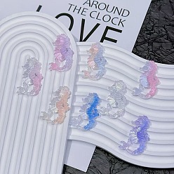 Sea Horse Кабошоны из прозрачной смолы, светящиеся в океане, светится в темноте, морской конек, 44x27x12.5 мм