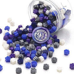 Bleu Nuit Sceller les particules de cire, pour cachet de cachet rétro, impression de patte de chat, bleu minuit, case: 61x59 mm, 200 pcs / boîte