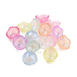 Mixed Color Luminous Acrylic Bead Cone, Glitter Beads, Glow in the Dark, Eggshell, Mixed Color, 8x16mm, Hole: 2mm, about 684pcs/500g