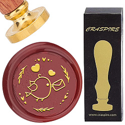 Птица Латунная восковая печать с деревянной ручкой, для diy scrapbooking, птица, 25 мм