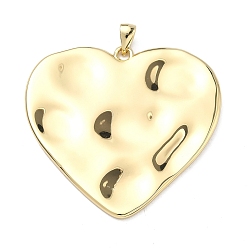 Сердце Латунные подвески, долговечный, стойки покрытие, без свинца и без кадмия, реальный 18 k позолоченный, сердце, 38.5x40.5x2 мм, отверстие : 4.5x3.5 мм
