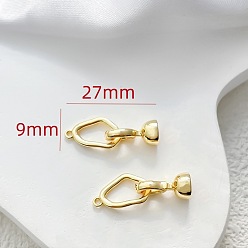 Золотой Латунь раз по сравнению с застежками, для изготовления ювелирных изделий, золотые, 27x9 мм