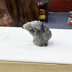 Лабрадорита Скульптурные украшения из натурального лабрадорита, для украшения стола домашнего офиса, орел, 30~40 мм