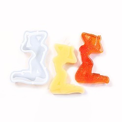 Human Силиконовые формы, формы для свечей, формы для литья гипсовой смолы, белые, человек, 151x110x23 мм