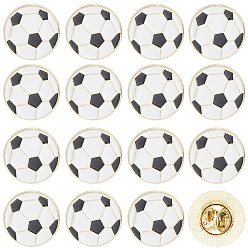 Football 20 шт. спортивные эмалевые значки, броши из сплава для одежды рюкзака, футбол, 18 мм
