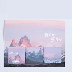 Mountain Милый квадратный блокнот для заметок, наклейки с наклейками, для офисного школьного чтения, гора, 60x60 мм, 60 листы/книга