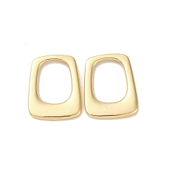 Rectangle Латунные подвески, без кадмия, без никеля и без свинца, прямоугольные, реальный 18 k позолоченный, прямоугольные, 22.5x17.5x2.5 мм, отверстие : 15x16.5 мм
