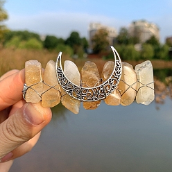 Цитрин Заколки для волос с натуральным цитрином, аксессуары для волос для женщин и девочек, 100x100x100 мм