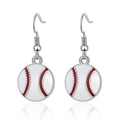 Tennis Болтаться серьги сплава эмали, большой теннис, 37~47 мм