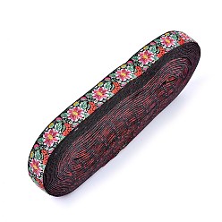 Разноцветный Жаккардовая лента, тирольская лента, Полиэфирная лента, для рукоделия шитье, домашний декор, цветочный узор, красочный, 5/8" (16 мм)