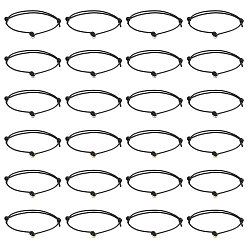 (52) Непрозрачная лаванда 48 шт 2 цвета экологически чистый корейский вощеный полиэстеровый шнур регулируемый браслет изготовление, разноцветные, внутренний диаметр: 2-3/8~5-1/8 дюйм (6~13 см), 24 шт / цвет