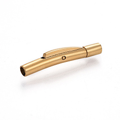 Золотой Штыковые застежками из нержавеющей стали, трубка, золотые, 304 мм, отверстие : 22.5x3 мм