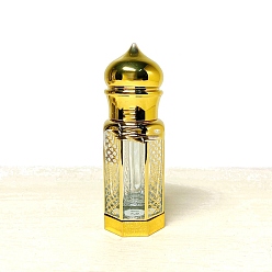 Gold Glas-Rollerball-Flaschen, Flaschen mit ätherischen Ölen, mit Aludeckel, Gold, 2.8x2.8x7.5 cm, Kapazität: 12 ml (0.41 fl. oz)