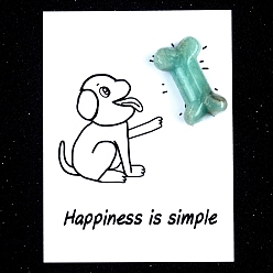 Амазонит Натуральный цветок из амазонита, резные фигурки, орнамент, для домашнего украшения рабочего стола, Подарочная карта своими руками с вдохновением, собаке кость, 20x35 мм