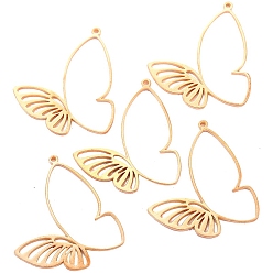 Light Gold Подвески из сплава , бабочка, золотой свет, 39x38 мм