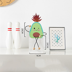 Avocado Украшения из искусственного алоэ, с деревянным держателем в форме фруктов, образец авокадо, 80x200 мм