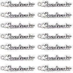 Античное Серебро 100 подвески из сплава шт., словесное очарование чирлидера, античное серебро, 27.5x5x1.5 мм, отверстие : 1.4 мм