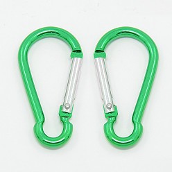 Зеленый лайм Алюминия скалолазание карабинов, ключевые застежками, зеленый лайм, 50x24x4 мм