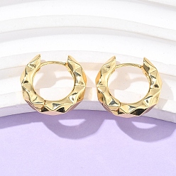 Настоящее золото 18K 304 текстурированные серьги-кольца из нержавеющей стали для женщин, реальный 18 k позолоченный, 19x20x5 мм