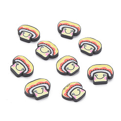 Champagne Yellow Autumn Theme Handmade Polymer Clay Cabochons, Polymer Clay Slices for Resin Crafts & DIY Projects, Mushroom, Champagne Yellow, 7~9.5x9~11x1.5~2mm, about 5800pcs/1000g