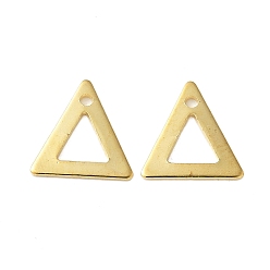 Золотой 201 подвески из нержавеющей стали, треугольник прелести, золотые, 10x9.5x0.5 мм, отверстие : 1 мм