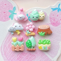 (52) Непрозрачная лаванда Непрозрачные кабошоны из смолы, разнообразные, разноцветные, 10~14x12~15x6~8 мм