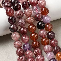 Другие Кварцы Натуральные кварцевые бусины супер семь нитей, круглые, 10~10.5 мм, отверстие : 0.8 мм, около 37~40 шт / нитка, 15.35'' (39 см) ~ 15.55'' (39.5 см)