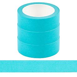 Средний Бирюзовый 3 рулоны малярной ленты, клейкая лента текстурированная бумага, для покраски, упаковка и защита окон, средне бирюзовый, 15x0.1 мм, около 10 м / рулон