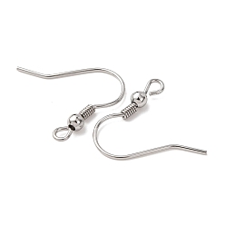 316 Surgical Stainless Steel Устойчивые к потускнению 316 крючки для сережек из хирургической нержавеющей стали, провод уха, с горизонтальной петлей, 20x19.5 мм, отверстие : 2 мм, 21 датчик, штифты : 0.7 мм