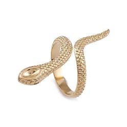 Настоящее золото 14K Ионное покрытие (ip) 304 змеиные кольца из нержавеющей стали с открытыми манжетами, настройки кольца подкладки с лотком для лошадиных глаз, реальный 14 k позолоченный, размер США 7 (17.3 мм), лоток : 3x5 мм