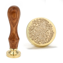 Sailboat Brass Retro Wax Sealing Stamp, with Wooden Handle for Post Decoration DIY Card Making, Sailboat Pattern, 90x25.5mm