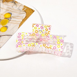 Цветок Пластиковые заколки-коготь для волос для женщин и девочек, цветок, 85x48x40 мм