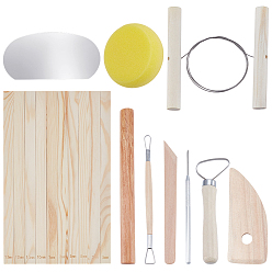 Папайя Оранжевый 10 шт. линейки из сосны, прямоугольные, керамические и глиняные инструменты, прямоугольные, с наборами инструментов для лепки из глины, деревянная скалка, papayawhip, 340x19.5~20x3~12 мм